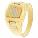 Man Ring Yellow White Rose Gold GL100182