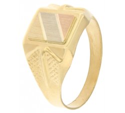 Man Ring Yellow White Rose Gold GL100183