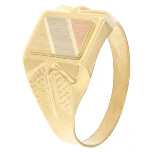 Anello Uomo Oro Giallo Bianco Rosa GL100183
