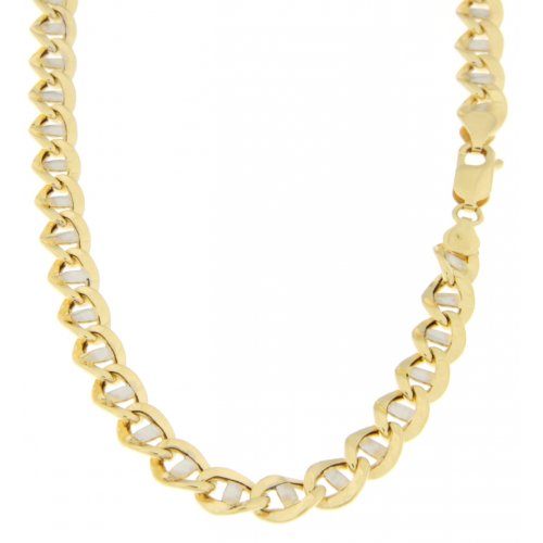 White Yellow Gold Men&#39;s Necklace GL100187