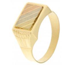 Man Ring Yellow White Rose Gold GL100189