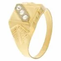 Anello Uomo Oro Giallo Bianco GL100190