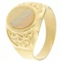 Man Ring Yellow White Rose Gold GL100193