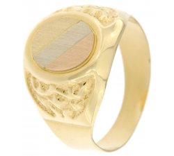 Man Ring Yellow White Rose Gold GL100193