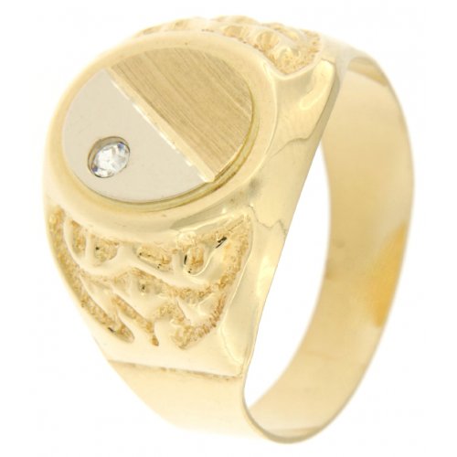 Yellow Gold Men&#39;s Ring GL100198