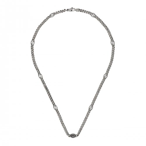 Gucci Unisex Silver Necklace YBB67866100100U