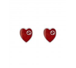 Gucci Women&#39;s Silver Heart Earrings YBD64554700100U
