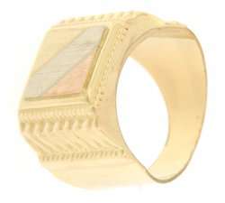 Man Ring Yellow White Rose Gold GL100204