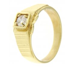 Yellow Gold Men&#39;s Ring GL100206