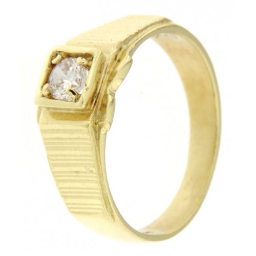 Yellow Gold Men&#39;s Ring GL100206