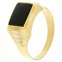 White Yellow Gold Men&#39;s Ring GL100212