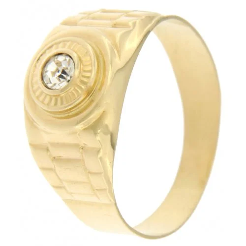 Herrenring aus Gelbgold GL100214