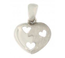 Women&#39;s Heart Pendant White Gold GL100215