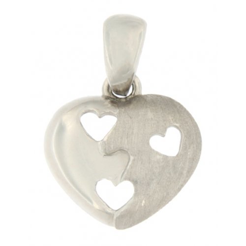 Women&#39;s Heart Pendant White Gold GL100215