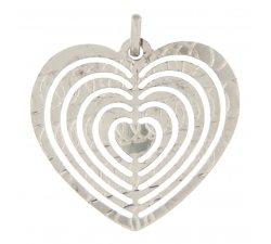 Women&#39;s Heart Pendant White Gold GL100217