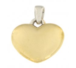 Women&#39;s Heart Pendant Yellow White Gold GL100220