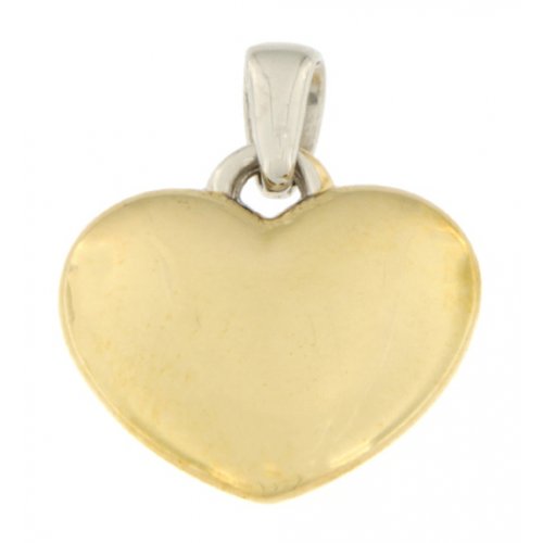 Damen-Herzanhänger Gelb-Weißgold GL100220