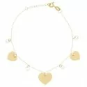 Women&#39;s Heart Bracelet Yellow Gold GL100225