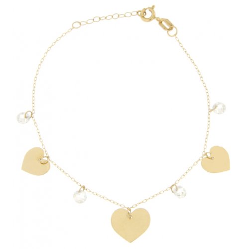 Women&#39;s Heart Bracelet Yellow Gold GL100225