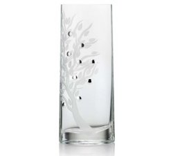 Cylindrical Vase Crystal and Silver Sovrani Argenti W2181
