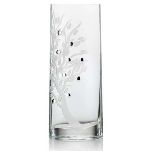 Vaso Cilindrico Cristallo e Argento Sovrani Argenti W2181