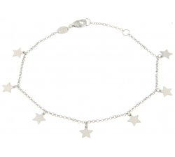 Bracciale Donna in Oro Bianco con stelle GL100043