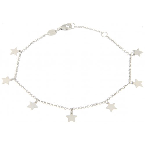 Bracciale Donna in Oro Bianco con stelle GL100043