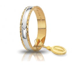 Unoaerre ring in two-tone 18 kt gold Anemone AF235