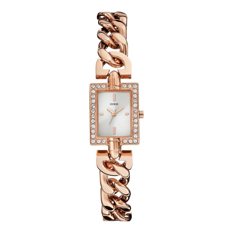 Orologio Guess da donna in acciaio oro rosa Glamour Chain W0540L3