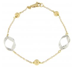 Bracciale Donna Oro Giallo Bianco GL100253