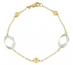 Bracciale Donna Oro Giallo Bianco GL100253