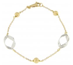White Yellow Gold Woman Bracelet GL100253