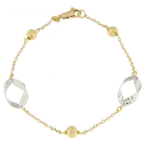 Bracciale Donna Oro Giallo Bianco GL100253