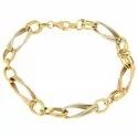 Bracciale Donna Oro Giallo Bianco Rosa GL100254