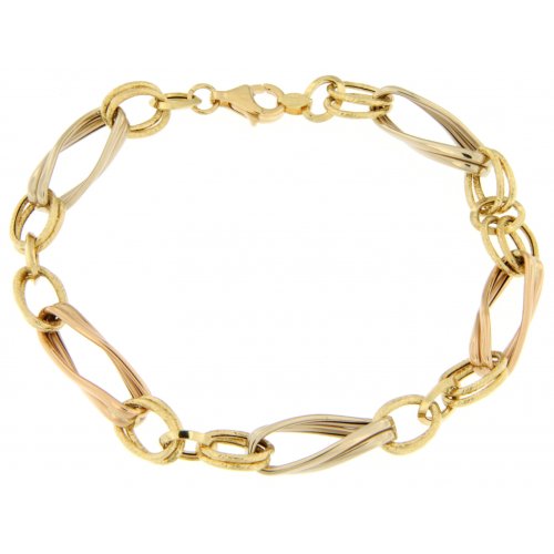 Rose Weiß Gelbgold Damenarmband GL100254