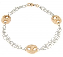 Damenarmband aus Rosé-Weißgold GL100260