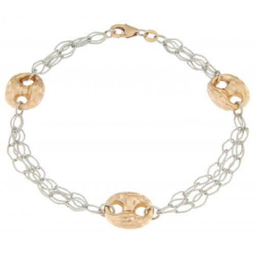 Damenarmband aus Rosé-Weißgold GL100260