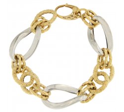 Weiß-Gelb-Gold Damenarmband GL100261