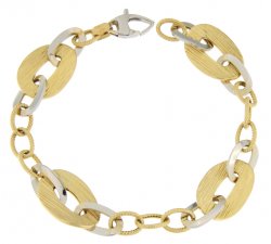 Weiß-Gelb-Gold Damenarmband GL100262
