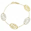 Weiß-Gelb-Gold Damenarmband GL100263