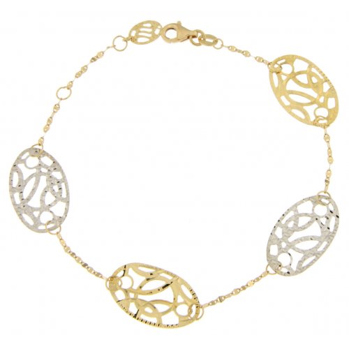 White Yellow Gold Woman Bracelet GL100263