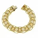 Weiß-Gelb-Gold Damenarmband GL100274