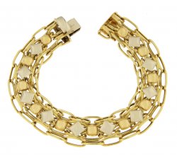 Bracciale Donna Oro Giallo Bianco GL100274