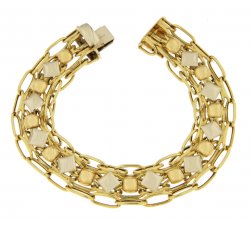 White Yellow Gold Woman Bracelet GL100274