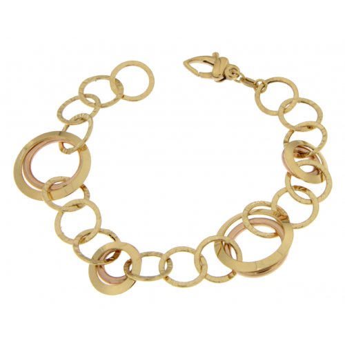 Bracciale Donna Oro Giallo Rosa GL100276