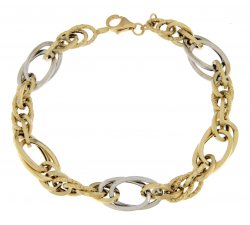 Damenarmband Weiß-Gelbgold GL100278