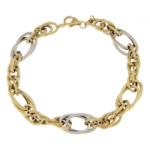 Damenarmband Weiß-Gelbgold GL100278