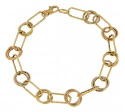 Rose Weiß Gelbgold Damenarmband GL100279