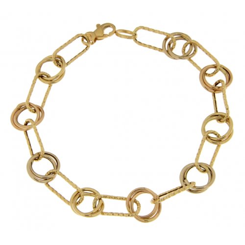 Rose Weiß Gelbgold Damenarmband GL100279