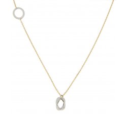 Collana Donna Oro Giallo Bianco GL100289